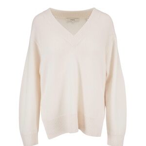 NWT Vince 100% Cashmere V-Neck Tunic Sweater in Cream - Women’s XL